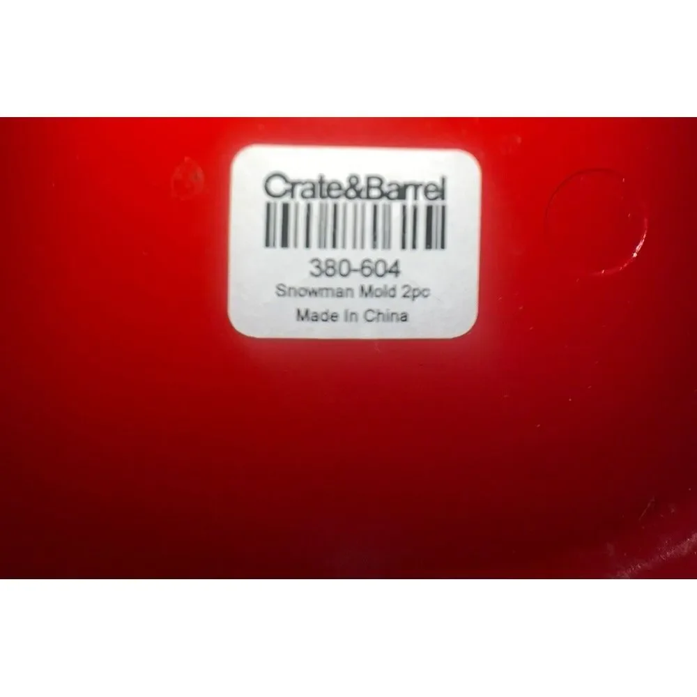 Crate &‎ Barrel Cake Pan Holiday Snowmen Christmas Retired New Heavy Non Stick